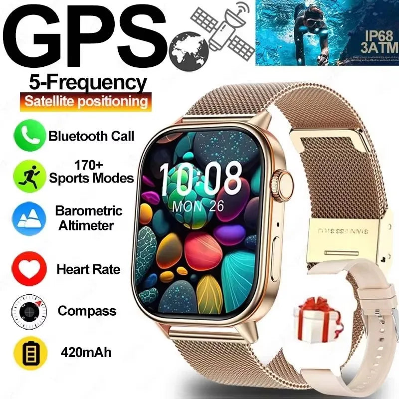 New smart watch for men and women HD AMOLED screen Heart Rate Bluetooth Call GPS tracking IP67 waterproof sports smart watch