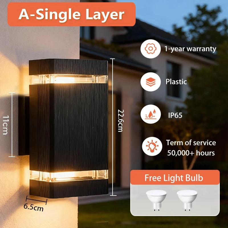Smart Motion Sensing Outdoor Wall Light — Waterproof LED, 110V-220V for Porch & Garden
