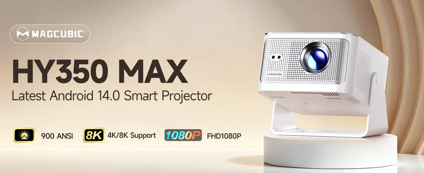 Magcubic Netflix Officially Licensed Android 13 HY320 NTV Mini Projector With Amlogic S950D4 1080P 500ANSI Dual WiFi BT5.2 Voice