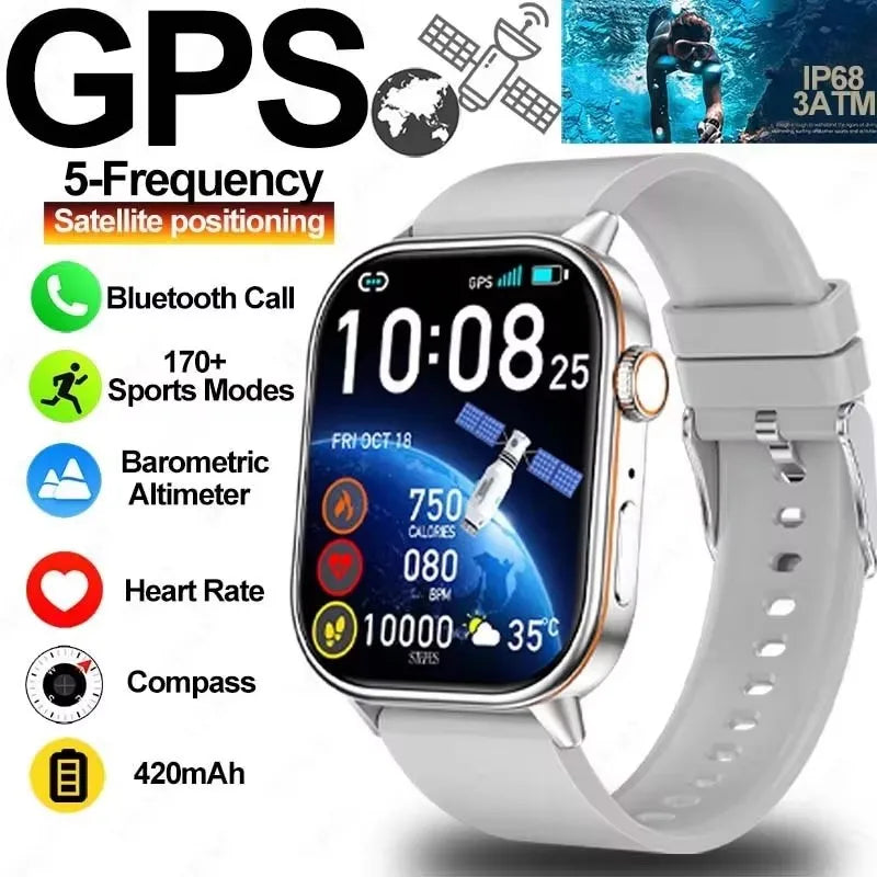 New smart watch for men and women HD AMOLED screen Heart Rate Bluetooth Call GPS tracking IP67 waterproof sports smart watch