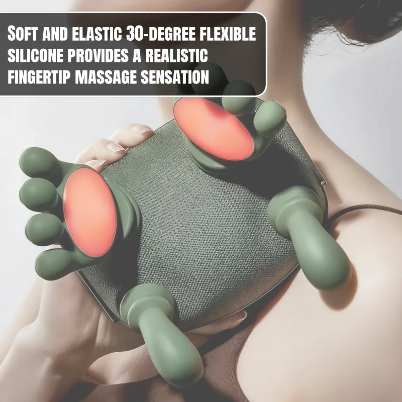 Neck Shoulder Massager Finger Pressure Shiatsu Neck Back and Shoulder Massager Electric Kneading Neck Deep Massage Muscle Relax