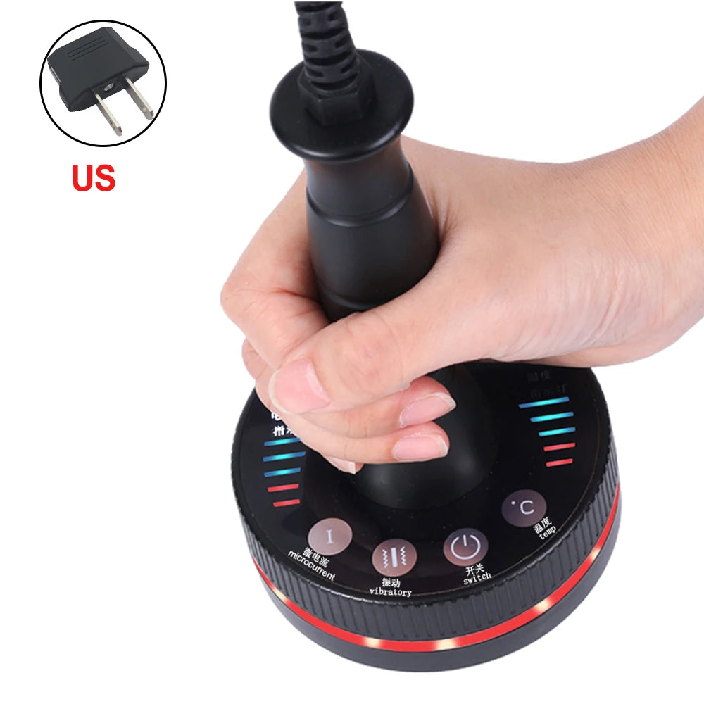 Electric Massager Meridian Massage Brush GuaSha Heating Microcurrent Anti Cellulite Beauty Scraping Infrared Heat Slimming