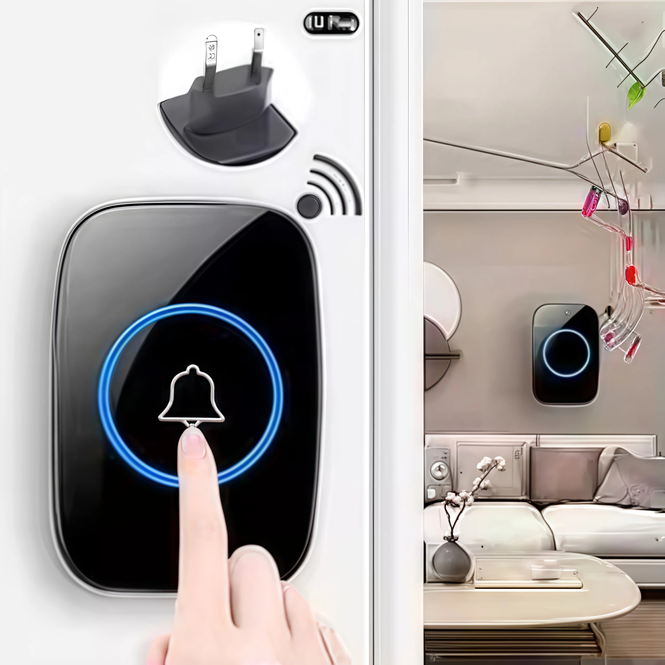 Smart Wireless Doorbell — Waterproof, 150M Range, Battery Powered, Long-Distance Chime