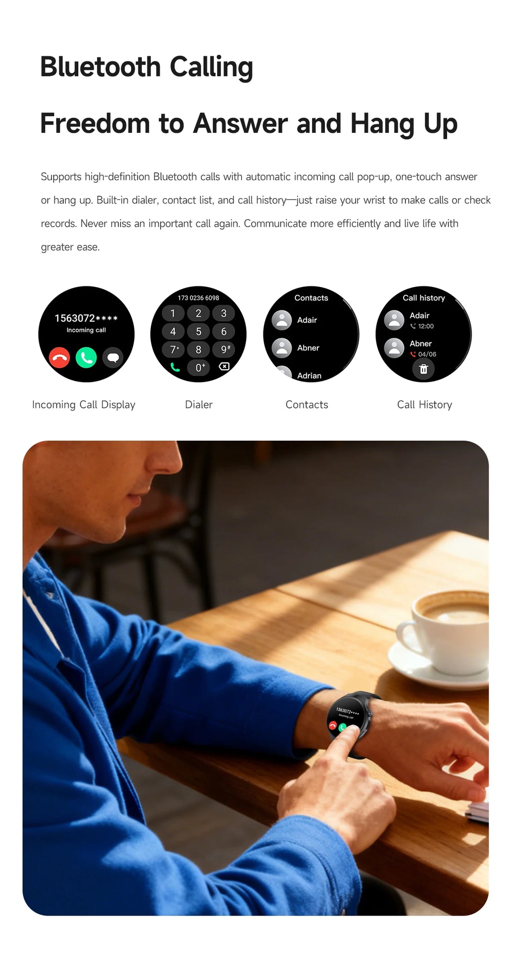 The new 2026 smartwatch is designed with a 1.7-inch high-definition screen, specifically designed for outdoor sports shooting