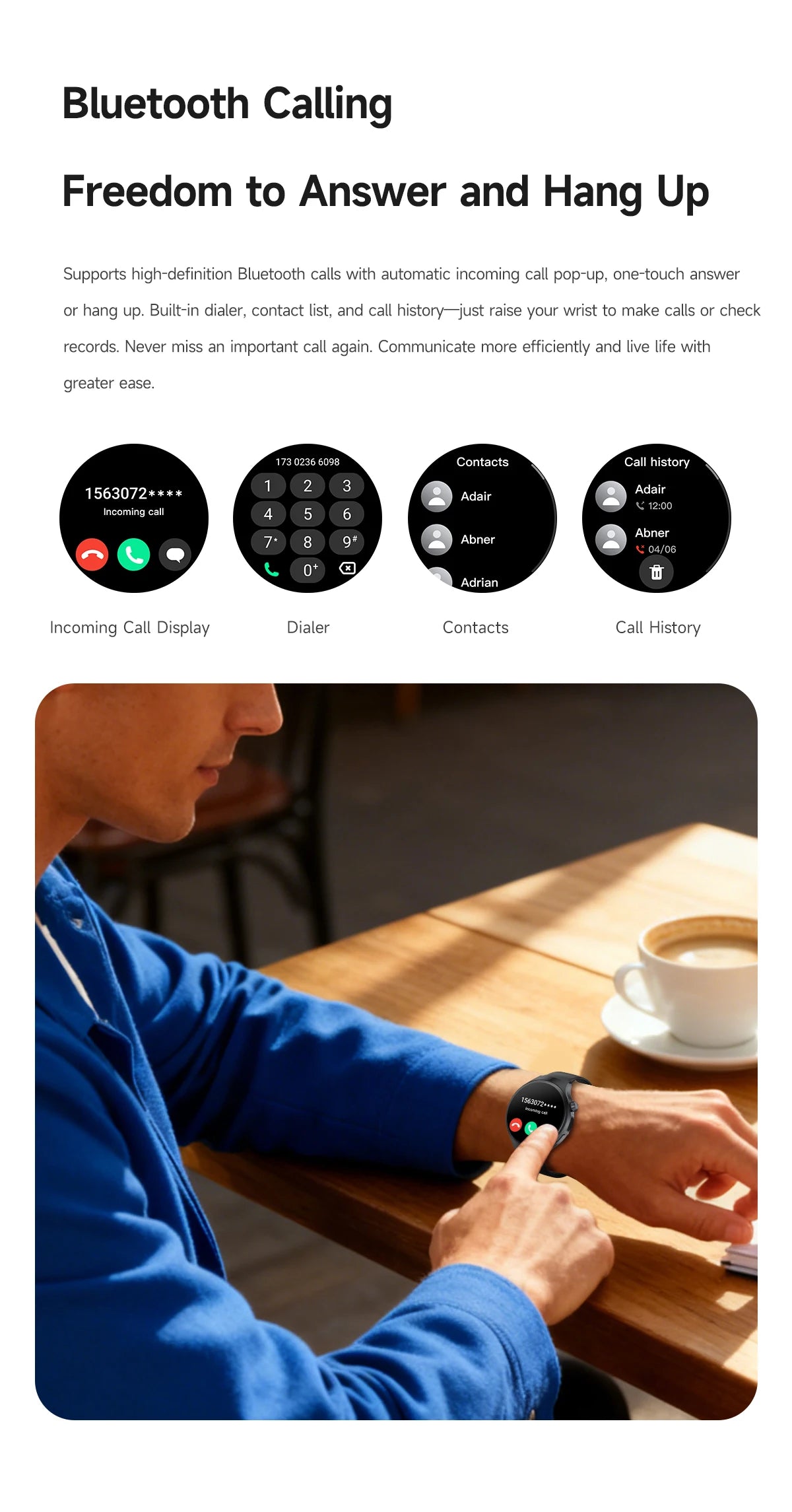 The new 2026 smartwatch is designed with a 1.7-inch high-definition screen, specifically designed for outdoor sports shooting