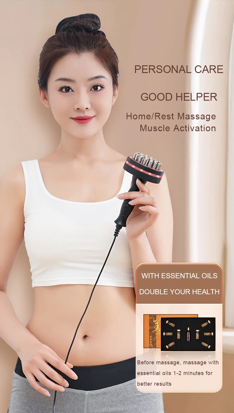 Electric Massager Meridian Massage Brush GuaSha Heating Microcurrent Anti Cellulite Beauty Scraping Infrared Heat Slimming