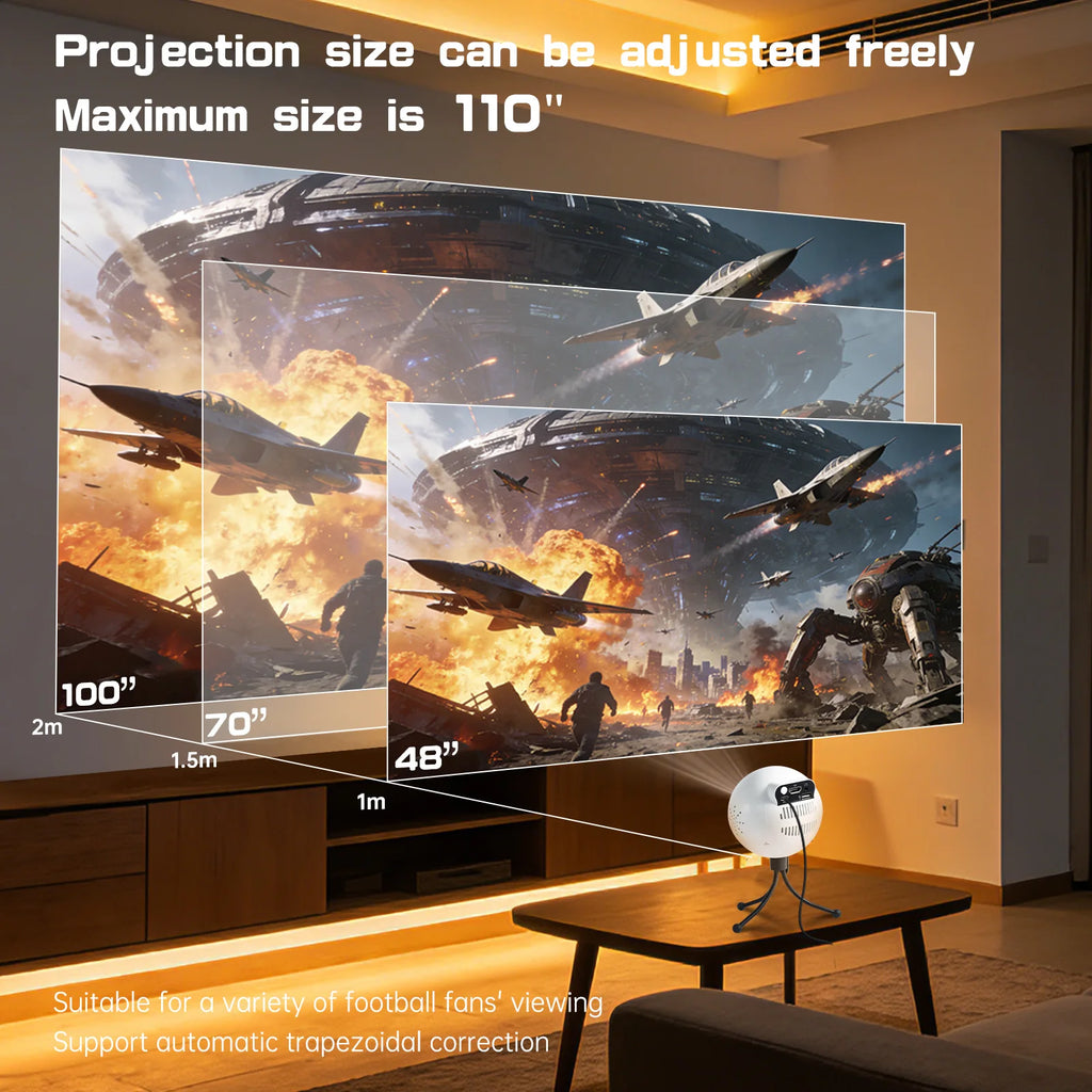New K25 Mini 4K Full HD Android Projector 300 ANSI WiFi6 BT5.0 Short Throw Portable Mini for Home Theater Outdoor Movie 2026 New