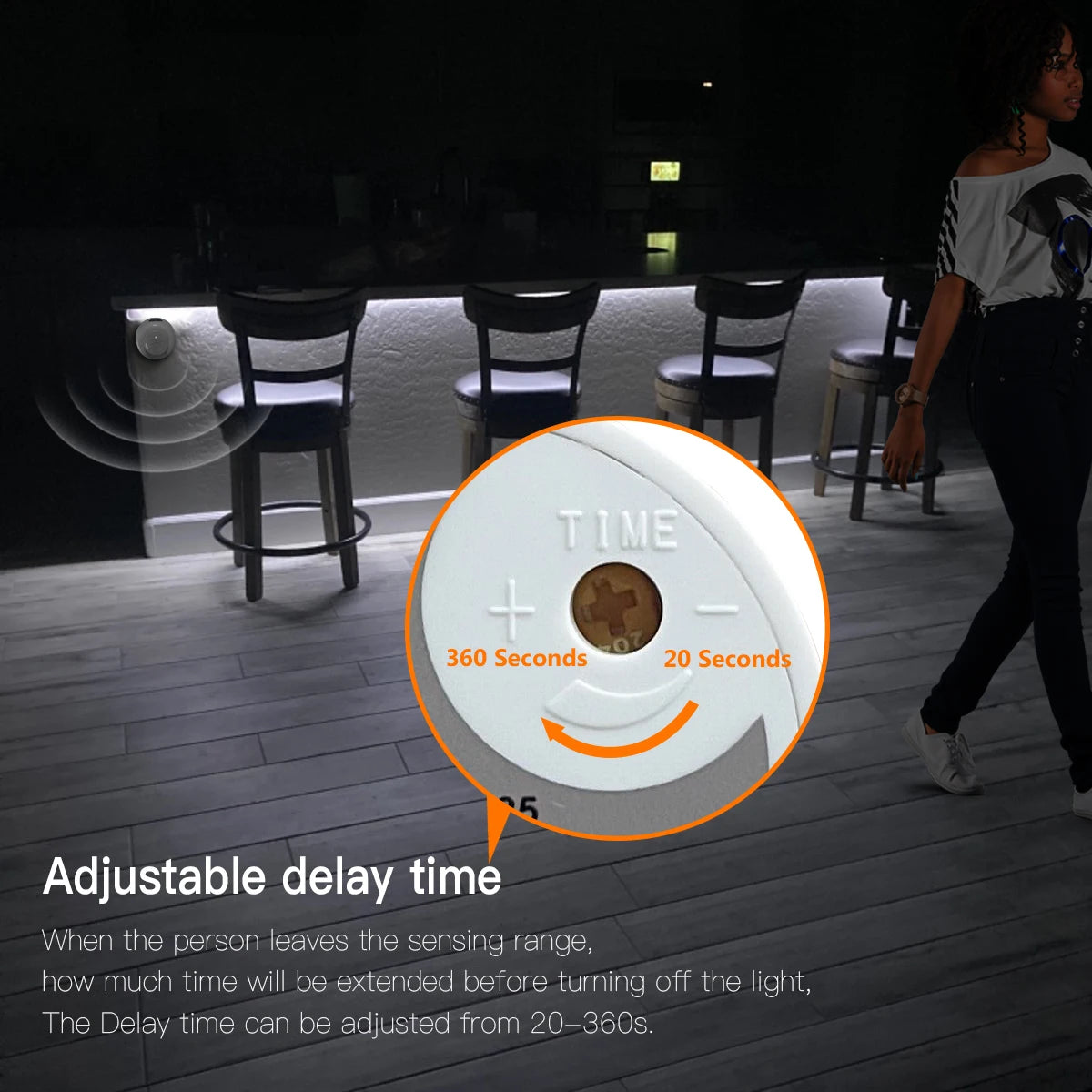 Smart PIR Motion Sensor LED Strip — Auto On/Off, 320 LEDs/m, Waterproof for Kitchen & Stairs