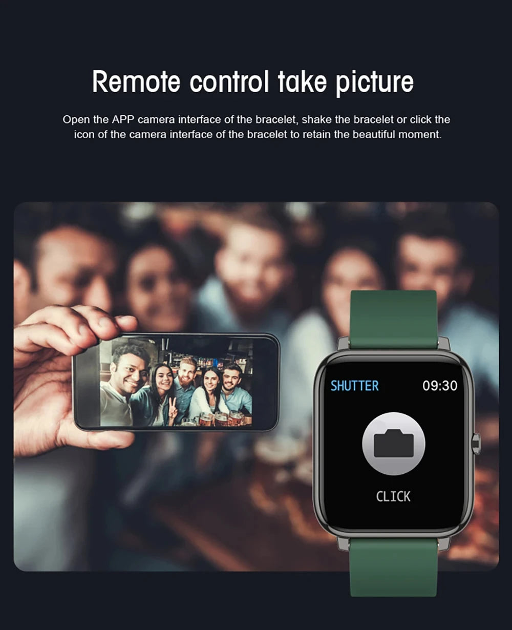 Smart Watches Men Women Sports Clock Fitness Tracker Heart Rate Sleep Monitor Music Waterproof Smartwatch Gift For iOS Android