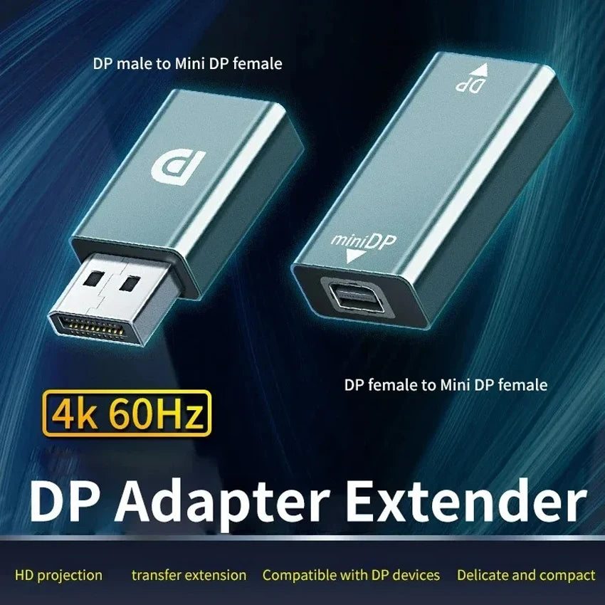 YuXi 4K 8K Displayport To Mini Displayport Adapter Mini DP to DP Cable Extender For Projector Notebook PC TV Monitor Converter
