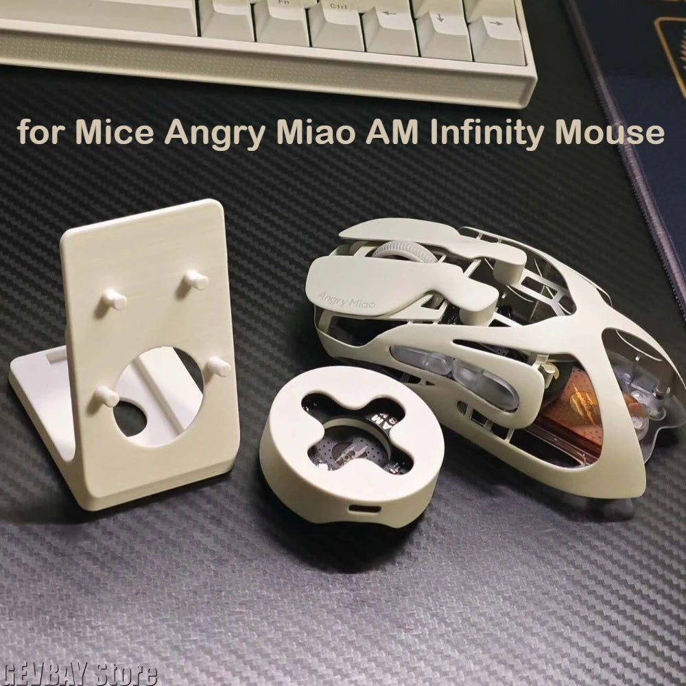 Mouse Stand for Mice Angry Miao AM Infinity Mouse with Receiver Card Slot Stable and Firm 3D Printing PLA Gift