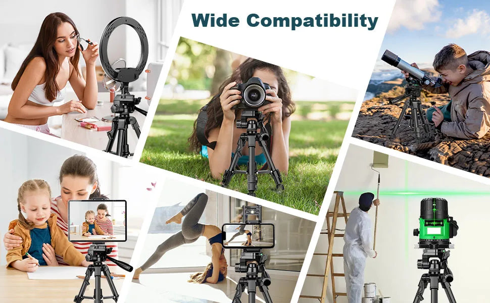 Mini Tripod for Camera, 25inch Aluminum Tabletop Camera Tripod, Portable Travel Tripod , for Cameras, Projectors, Spotting Scope