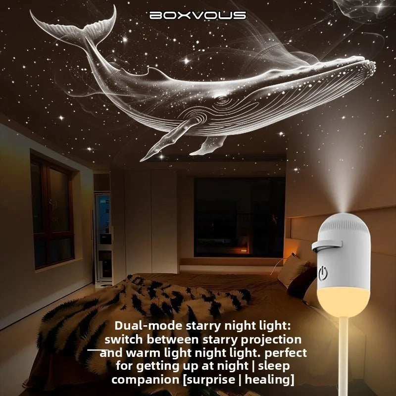 24pcs Mini Projector Night Light for Bedroom Sleep Eye-Caring Starry Sky Ambient Light USB Rechargeable Bedside Lamp