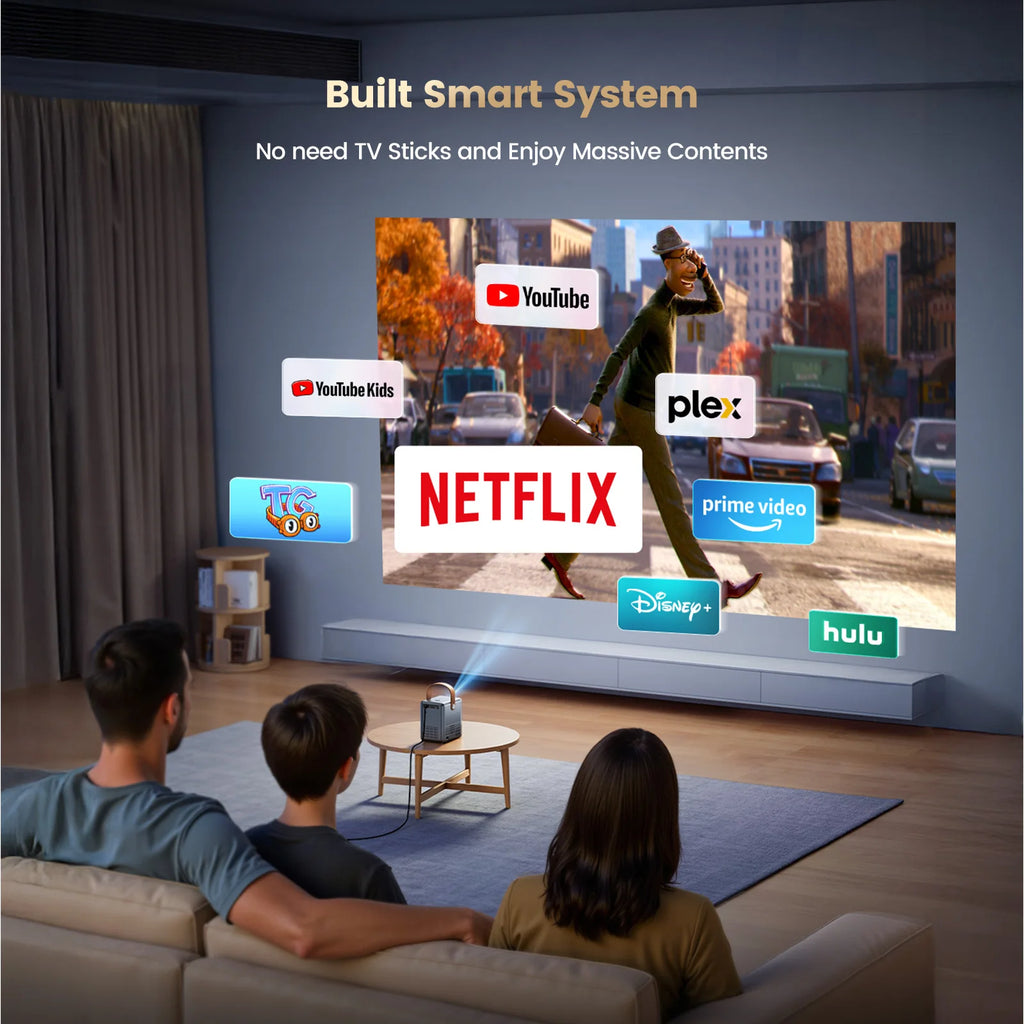 Wimius 600ANSI Mini Projector 4K Laser WiFi6 1080P HD projectors Beam 20W Dolby hy300max Home Theater Beamer Movie proyector
