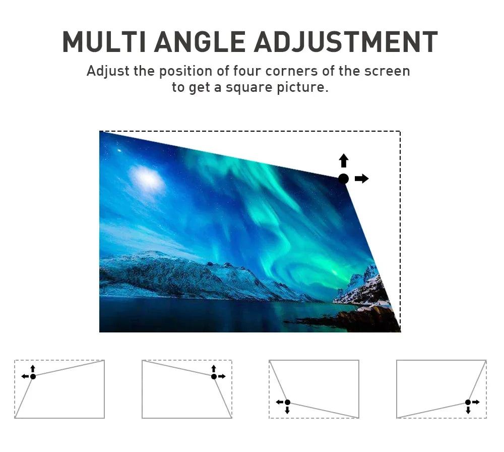 P09-II Portable DLP Mini Pocket Projector Android 9.0 2GB RAM 32GB ROM WIFI5 BT4.2 4K HD Beamer Home Cinema LED Video Projector