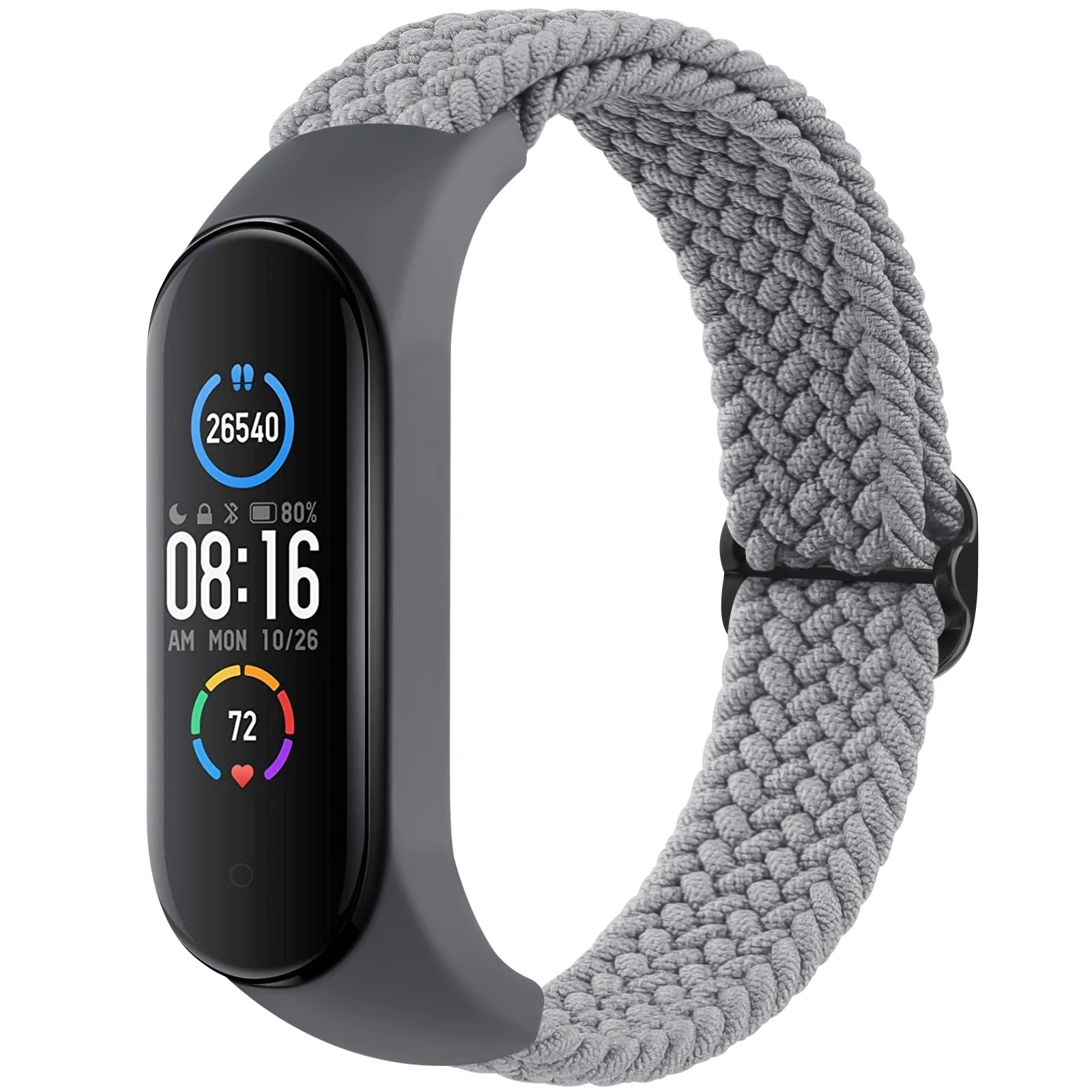 Braided Watch Strap For Xiaomi Mi Band 7 6 5 4 3 Band Elastic Adjustable Wristband For Amazfit Band 5 Strap Replacement Bracelet
