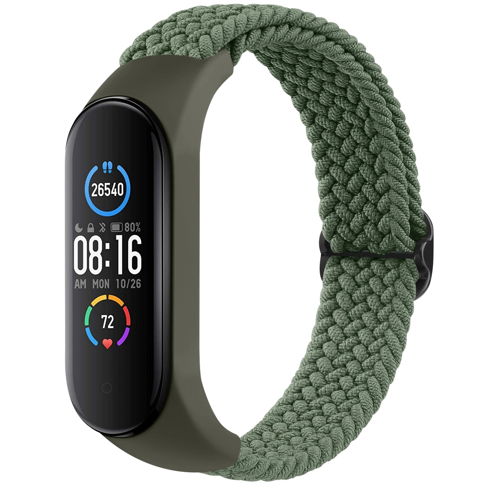 Braided Watch Strap For Xiaomi Mi Band 7 6 5 4 3 Band Elastic Adjustable Wristband For Amazfit Band 5 Strap Replacement Bracelet
