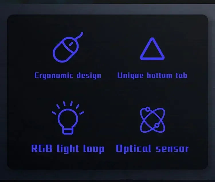 Latest High-quality Ergonomic Gaming Mouse, Suitable for Desktop and Laptop Computers, 4-button USB RGB Backlit Mouse