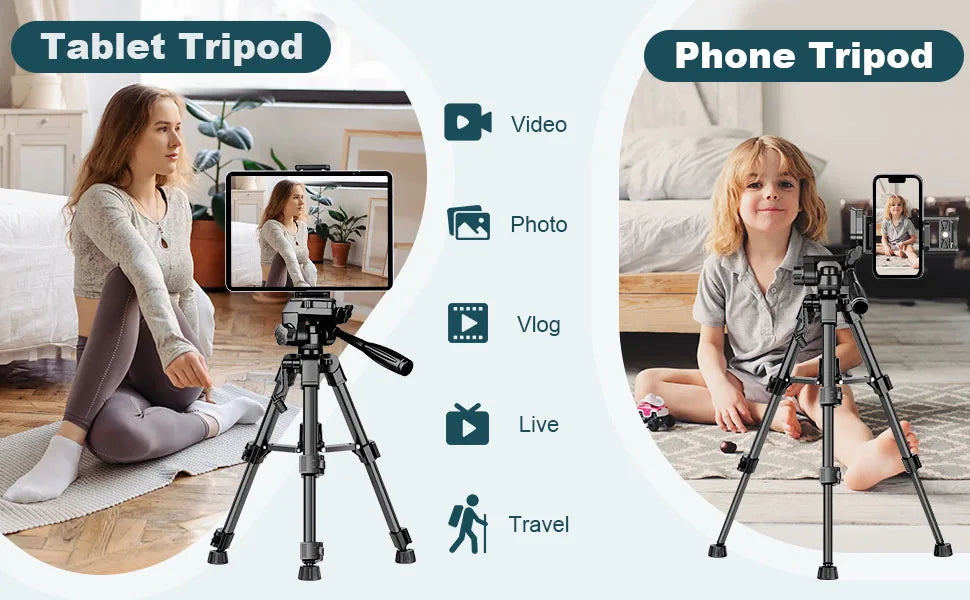 Mini Tripod for Camera, 25inch Aluminum Tabletop Camera Tripod, Portable Travel Tripod , for Cameras, Projectors, Spotting Scope
