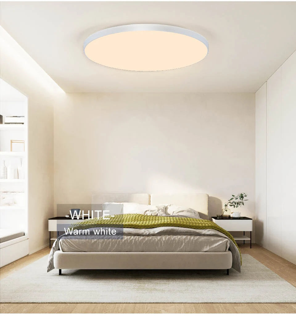 Smart LED Ceiling Lamp — Dimmable, APP & Remote Control, 36W/50W