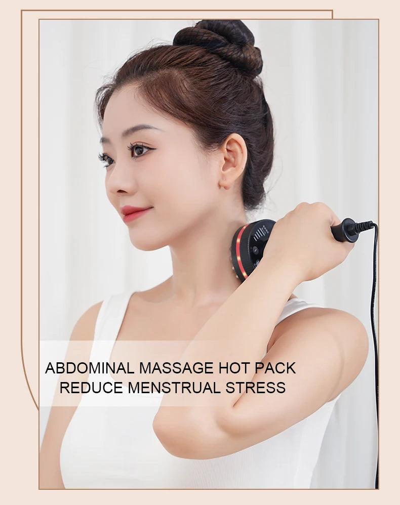 Electric Massager Meridian Massage Brush GuaSha Heating Microcurrent Anti Cellulite Beauty Scraping Infrared Heat Slimming