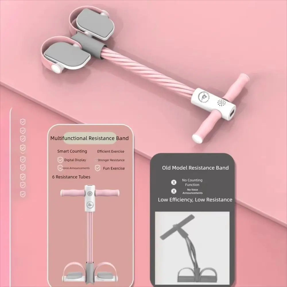 Elastic Resistance Band with Handles Thicken 4-Tube/6-Tube Resistance Bands Anti-Break Latex Training Band Strength Training