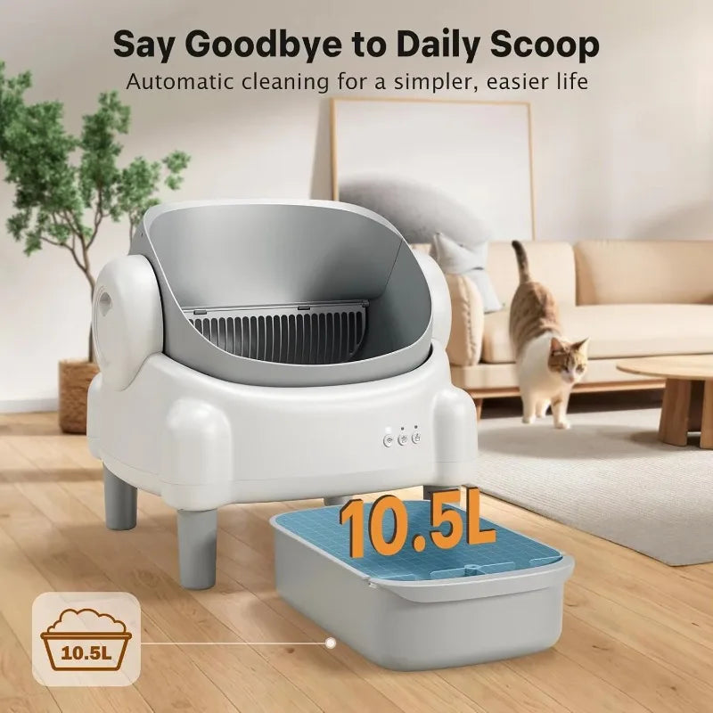 Smart Cat Litter Box, Automatic Self-Cleaning Litter Box With APP Remote Control And Health Monitor, Pet Toilet Products