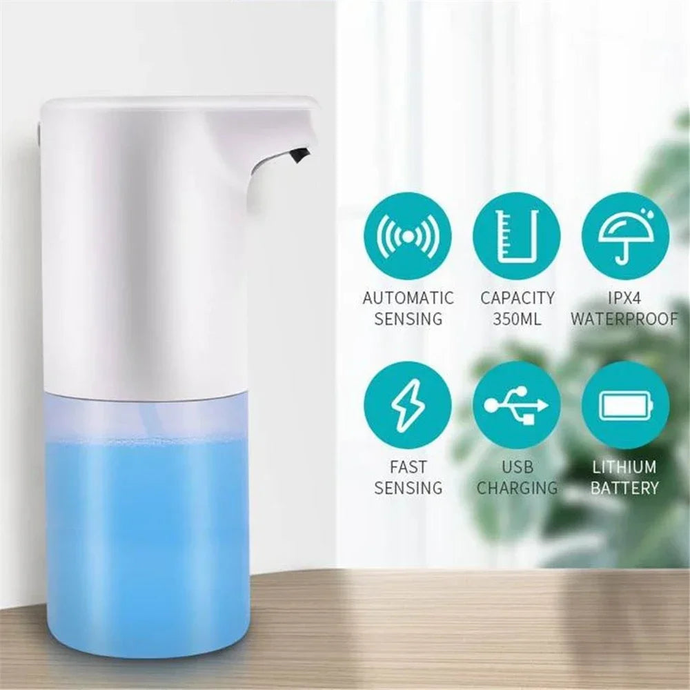 HOMEFISH Smart Automatic Sensor Foam Dispenser Touchless Infrared Soap Dispenser Type-C Charging High Capacity
