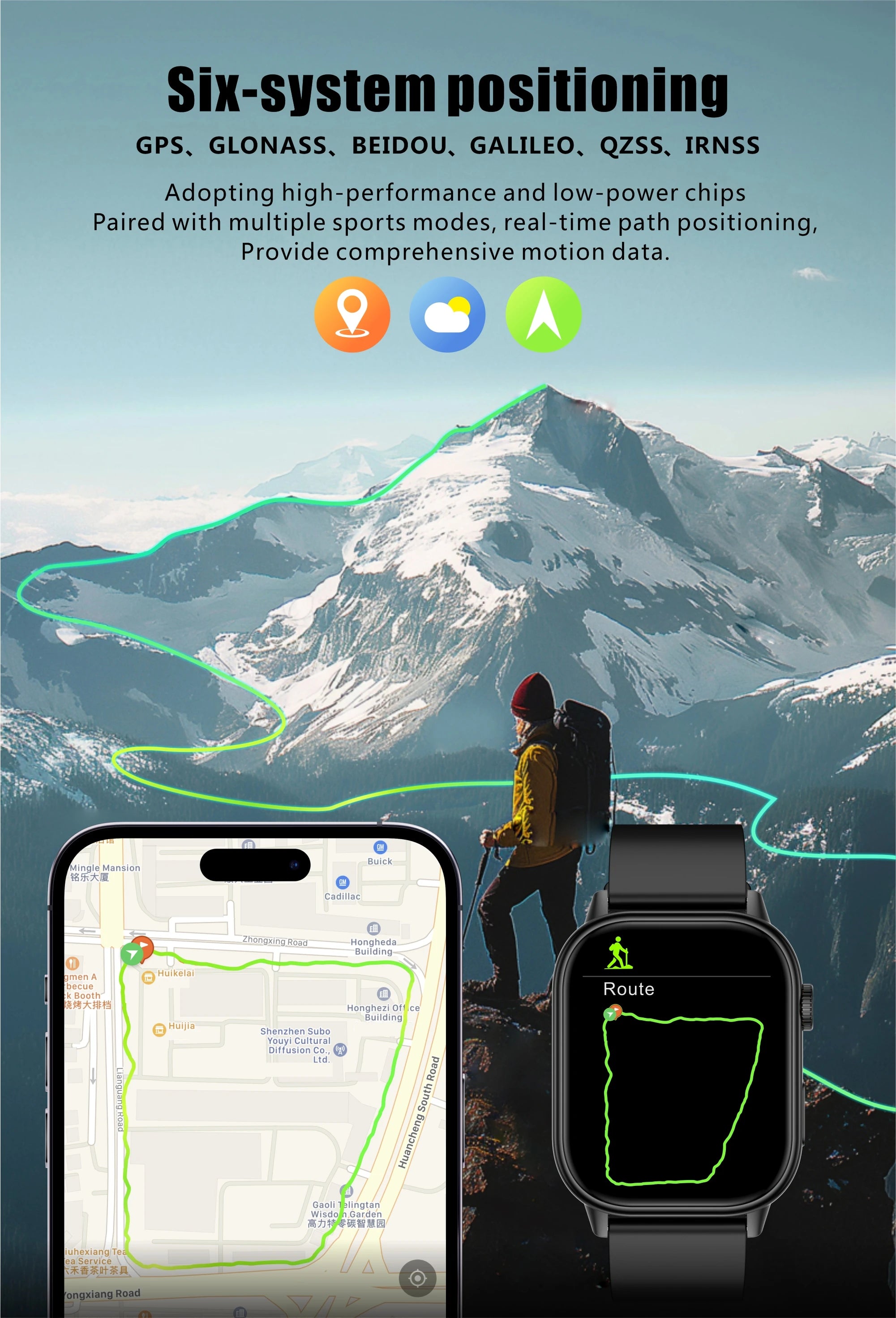 New smart watch for men and women HD AMOLED screen Heart Rate Bluetooth Call GPS tracking IP67 waterproof sports smart watch