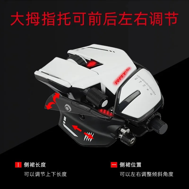 MADCATZ RAT8+ Wired Mechanical Mouse 11 Key Programming Button Mice Esports Gaming Mouse PMW3389 Custom Comfortable Gaming Mouse