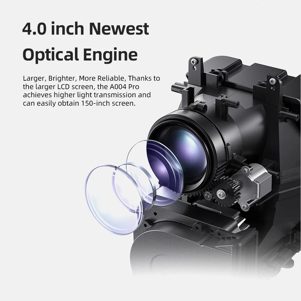 AUN A004 Pro Mini Projector — Android, Full HD 1080P, 4K Decode, Laser, WiFi, Home Theater
