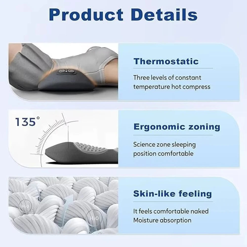 Multi-functional 3-in-1 Back Massager with Relief Bed Sleeping Shiatsu Deep Tissue Portable Shoulder Lower Back Pain Relief