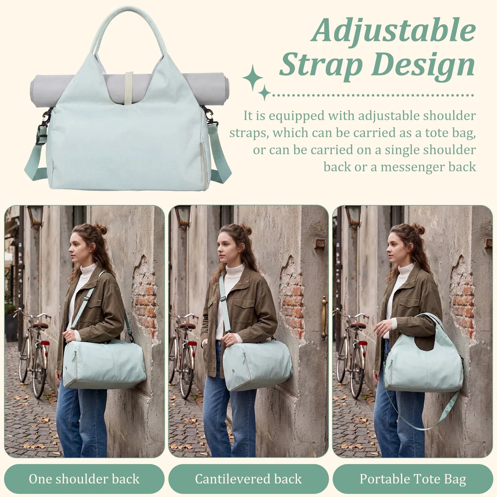 Yoga Mat Bag Portable Gym Handbags Yoga Mat Holder Storage for Women Men Training Sac De Sport Travel