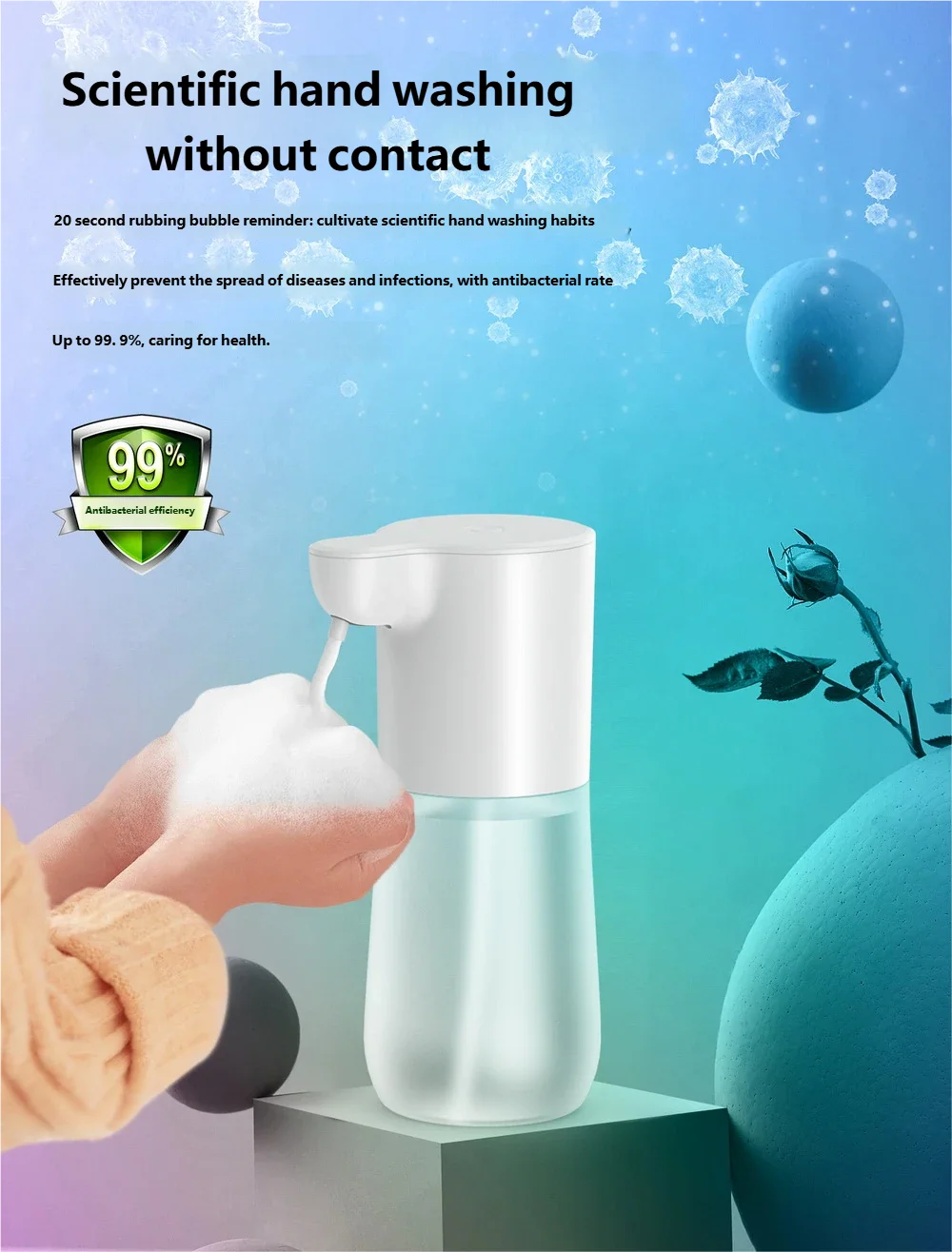 Touchless Automatic Soap Dispenser — 350ml, USB Rechargeable, Sensor Activated
