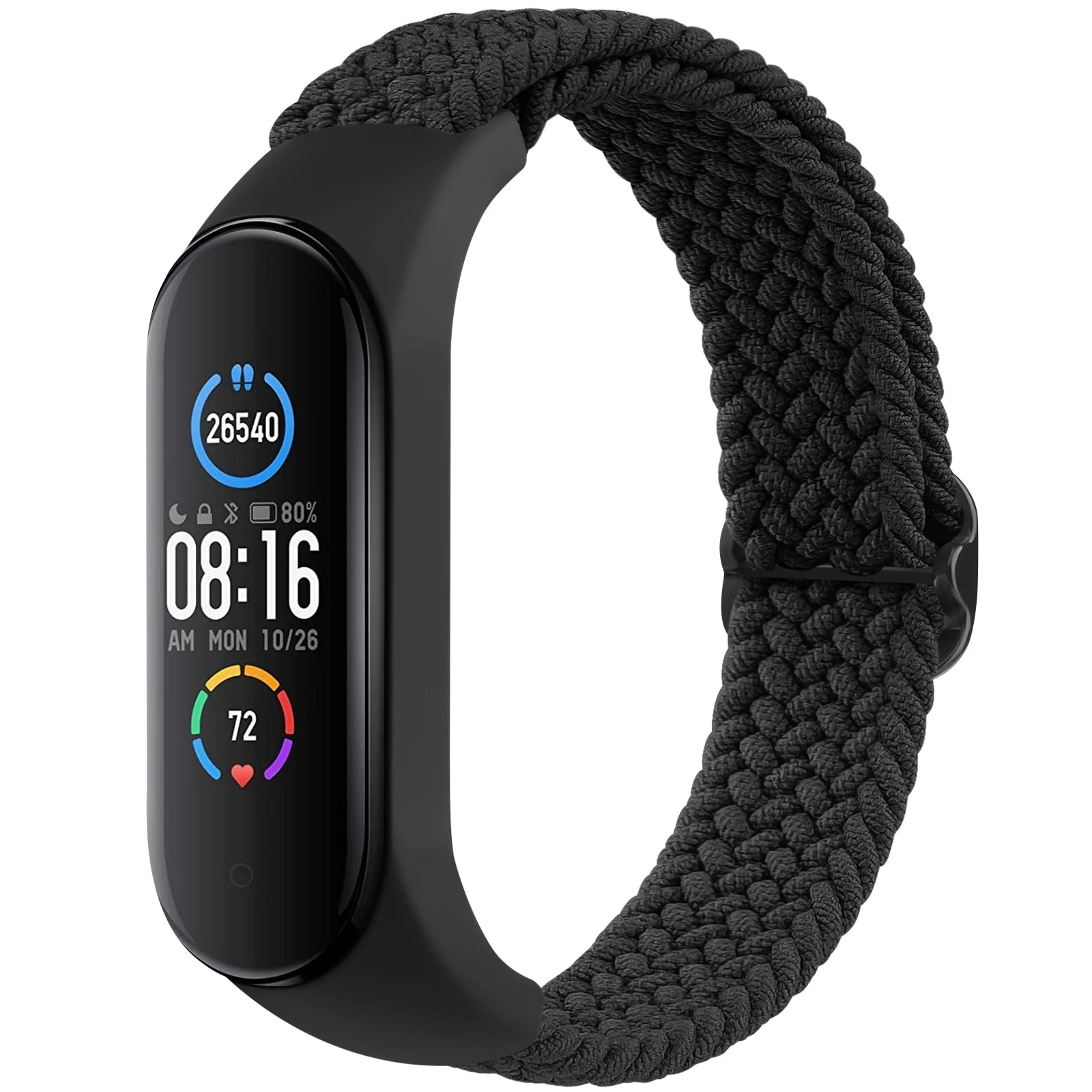 Braided Watch Strap For Xiaomi Mi Band 7 6 5 4 3 Band Elastic Adjustable Wristband For Amazfit Band 5 Strap Replacement Bracelet