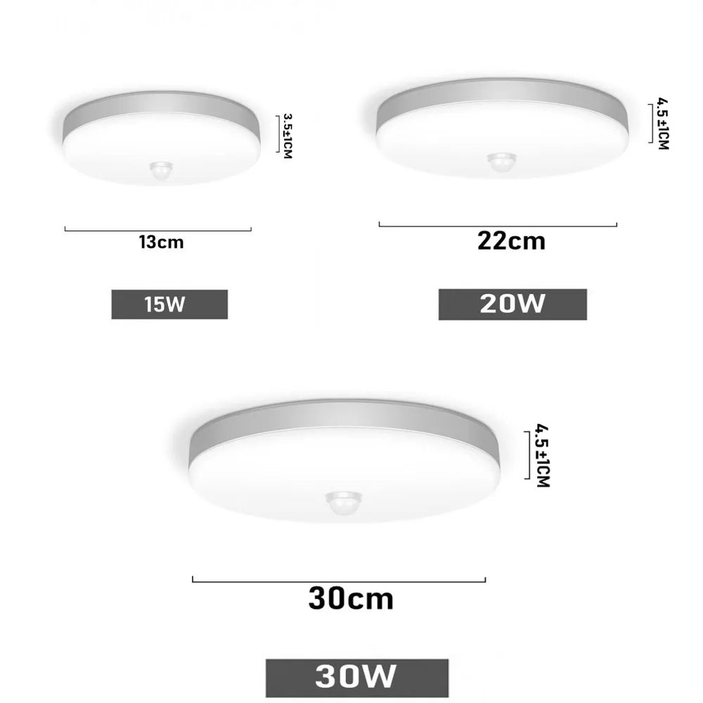 Smart Home Light PIR Motion Sensor lighting 30W 20W AC 230V 220V 240V LED Ceiling bulb Ceiling Lamp For Room Hallways Corridor