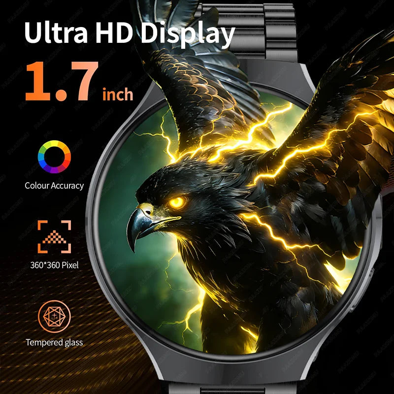 The new 2026 smartwatch is designed with a 1.7-inch high-definition screen, specifically designed for outdoor sports shooting