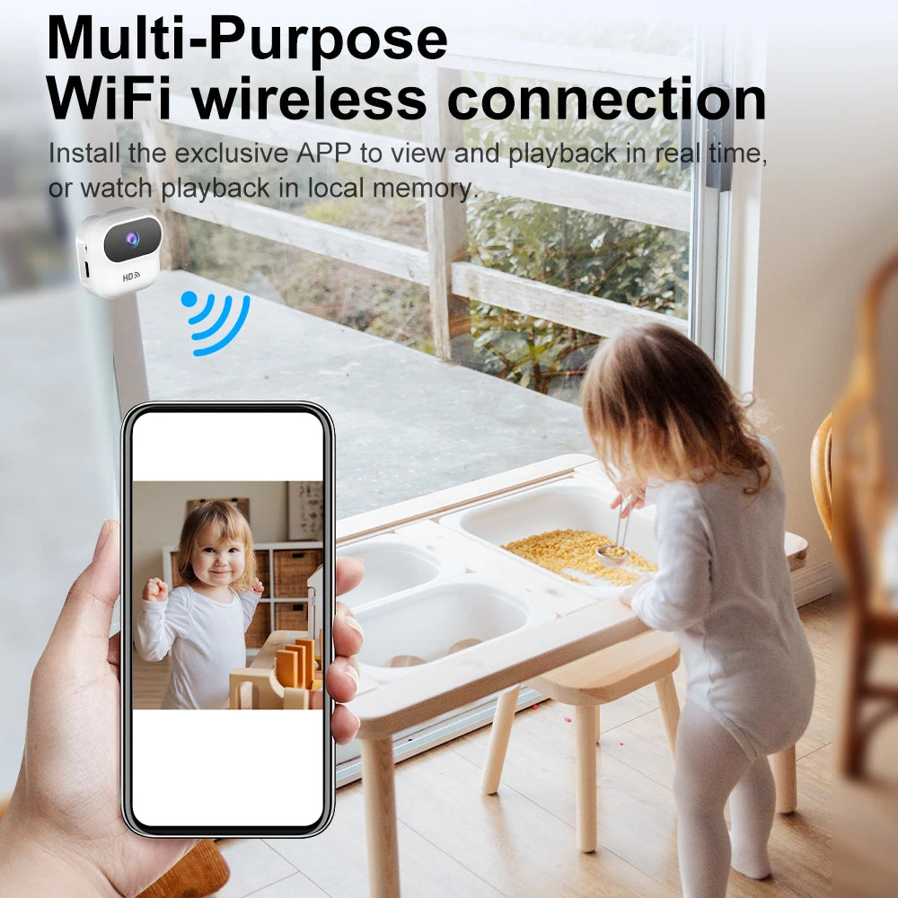 Smart Mini WiFi Security Camera — HD 1080P, Night Vision & Motion Detection