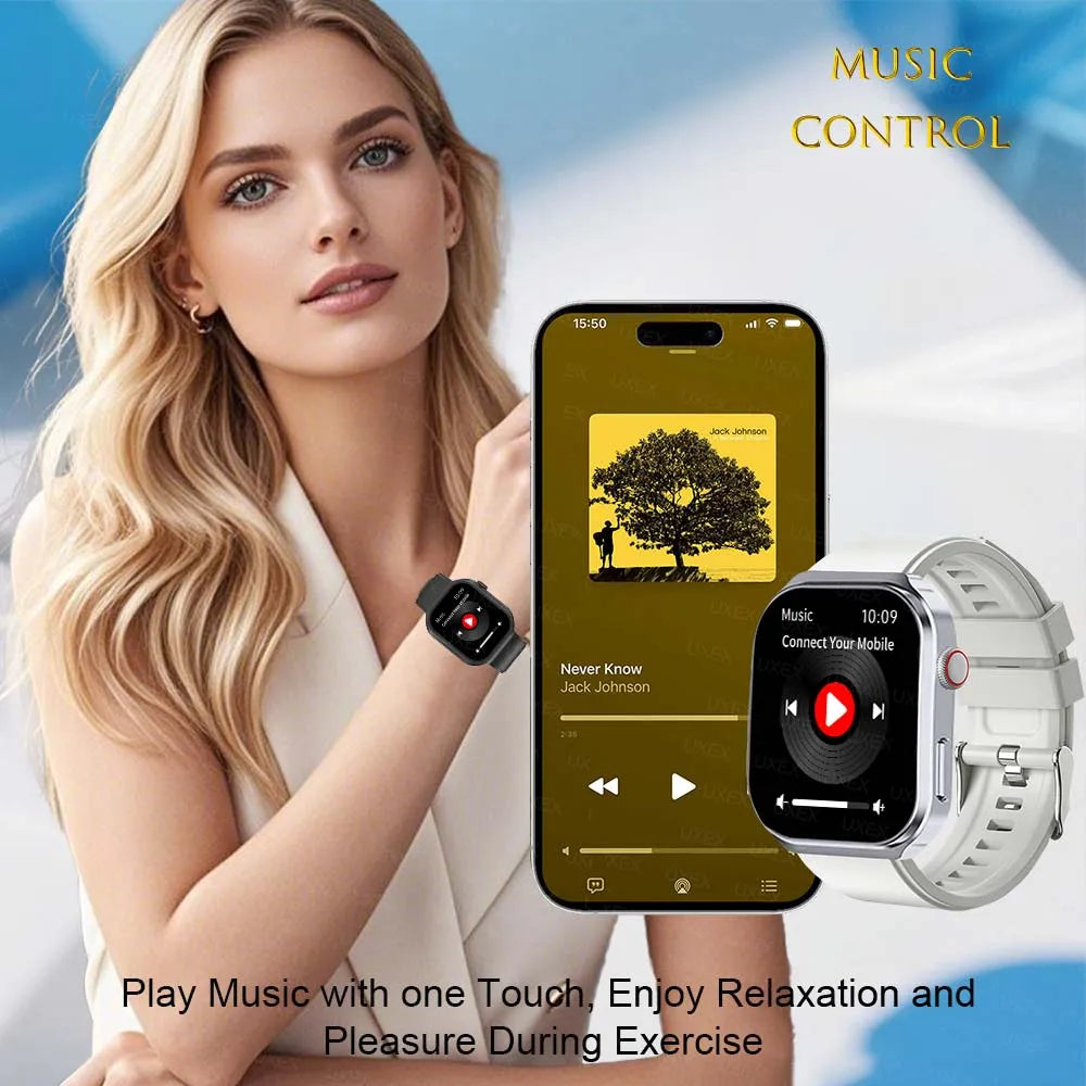 2026 New Smartwatch Men 2.01" Full Touch Screen Stopwatch Calculator Bluetooth Call Game Sport Smart Watches Multifunction Women