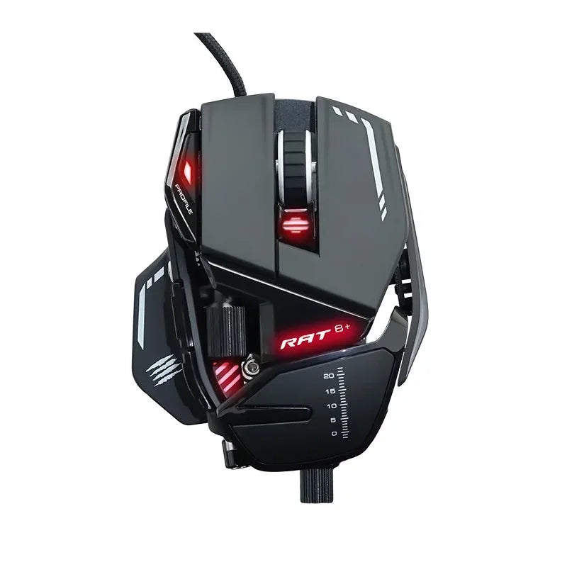 MADCATZ RAT8+ Wired Mechanical Mouse 11 Key Programming Button Mice Esports Gaming Mouse PMW3389 Custom Comfortable Gaming Mouse