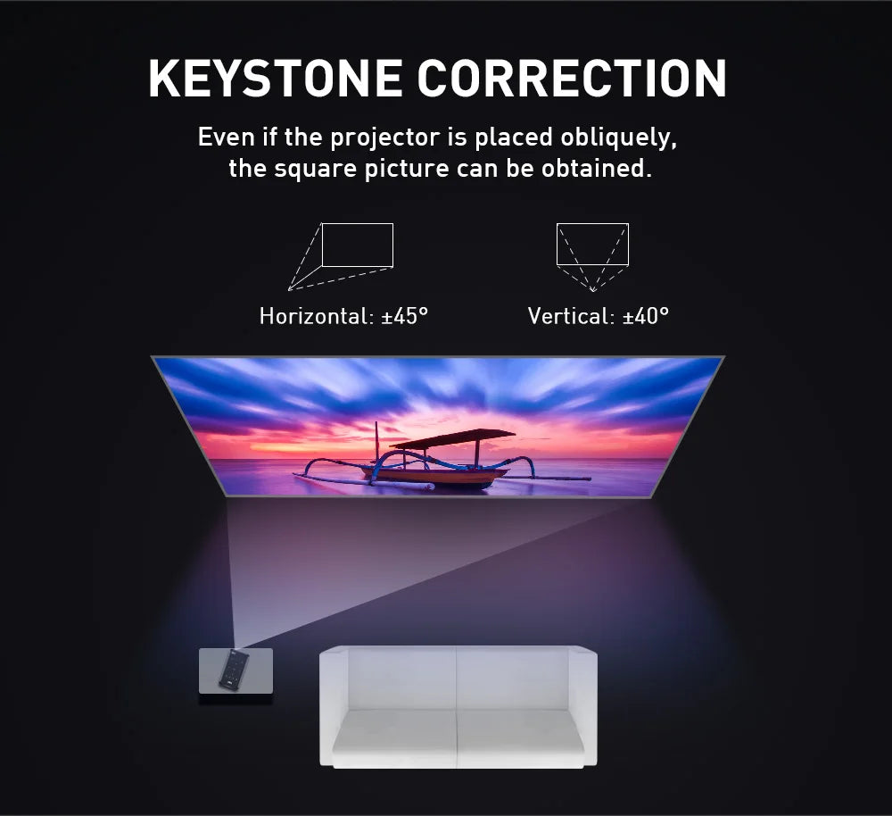 P09-II Portable DLP Mini Pocket Projector Android 9.0 2GB RAM 32GB ROM WIFI5 BT4.2 4K HD Beamer Home Cinema LED Video Projector