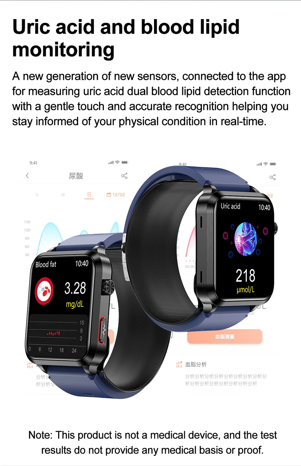 Smart Watch men 2026 New Air Pump Airbag health watch True Accurately Blood Pressure Uric Acid Blood Lipids watch waterproof
