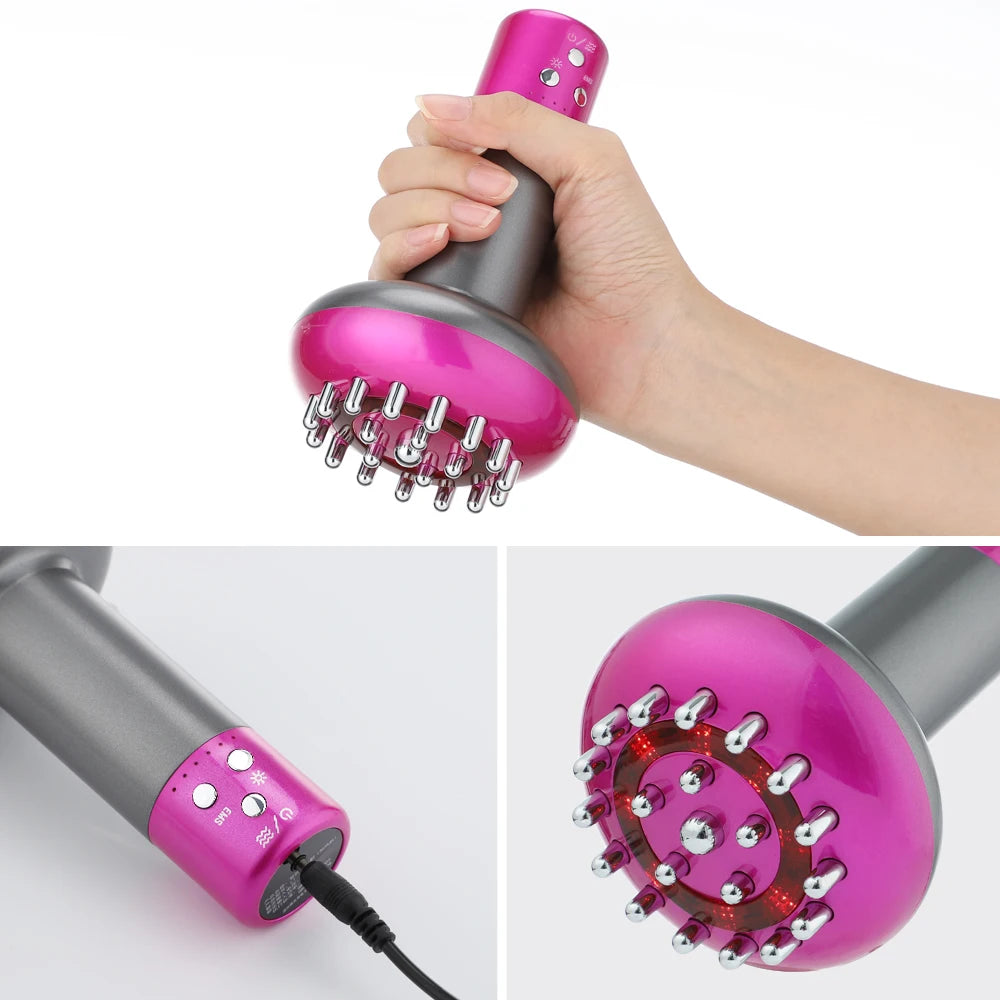 Eletric Guahsa Massager Meridian Massage Brush Lymphatic Drainage Machine Heating Microcurrent Body Back Massager Anti Cellulite
