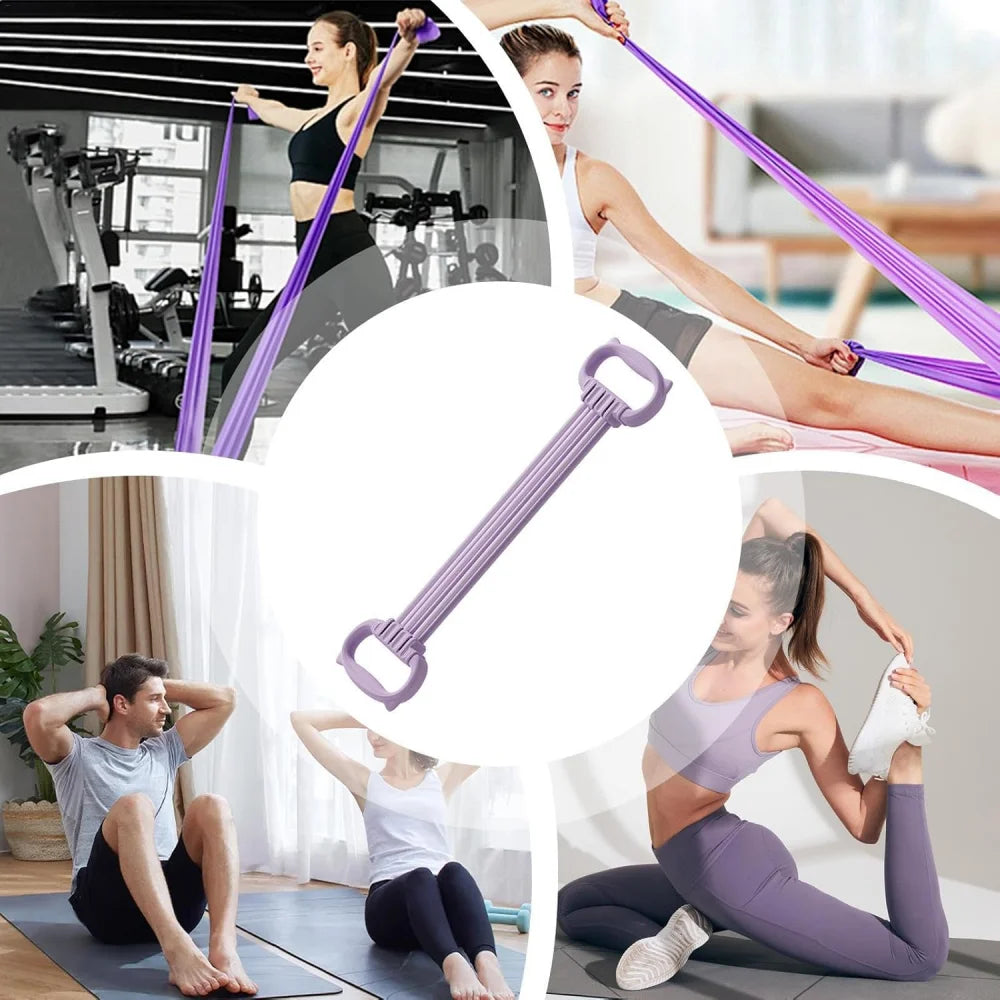 The resistance band with handle and the sports band with detachable resistance tube are suitable for exercise, physical therapy,