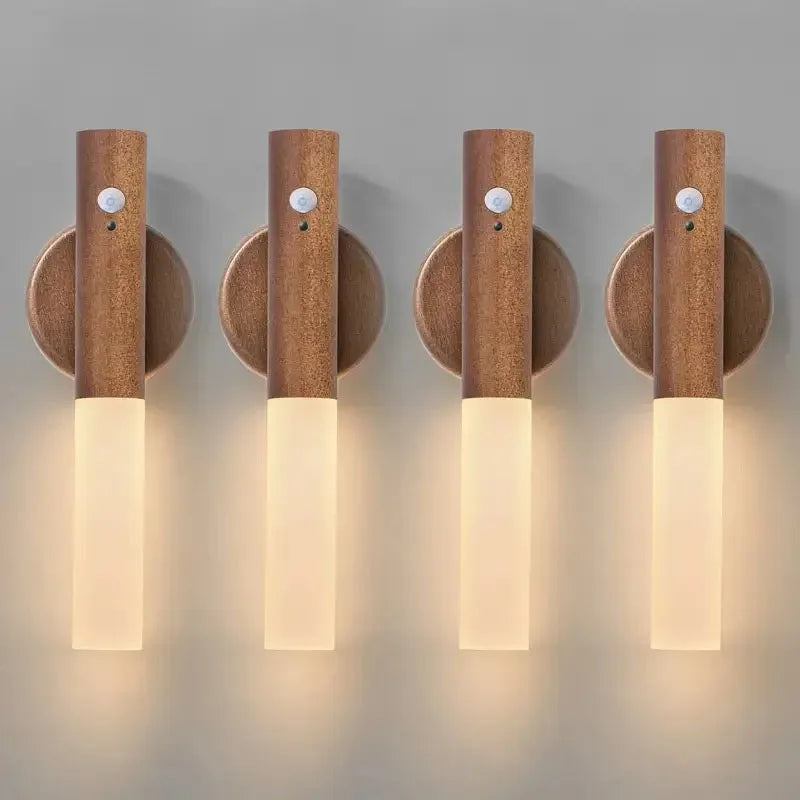 Motion Sensor Night Light — Rechargeable Magnetic Wall Lamp for Hallway, Bedroom & Stairs
