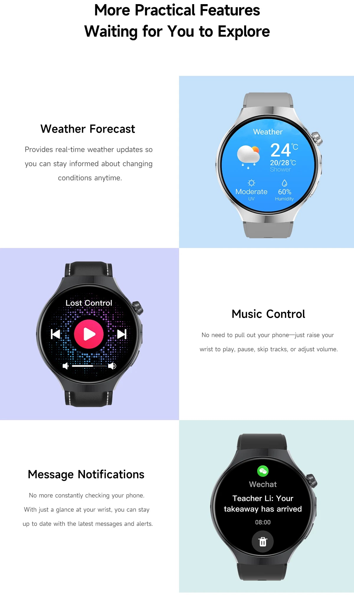 The new 2026 smartwatch is designed with a 1.7-inch high-definition screen, specifically designed for outdoor sports shooting