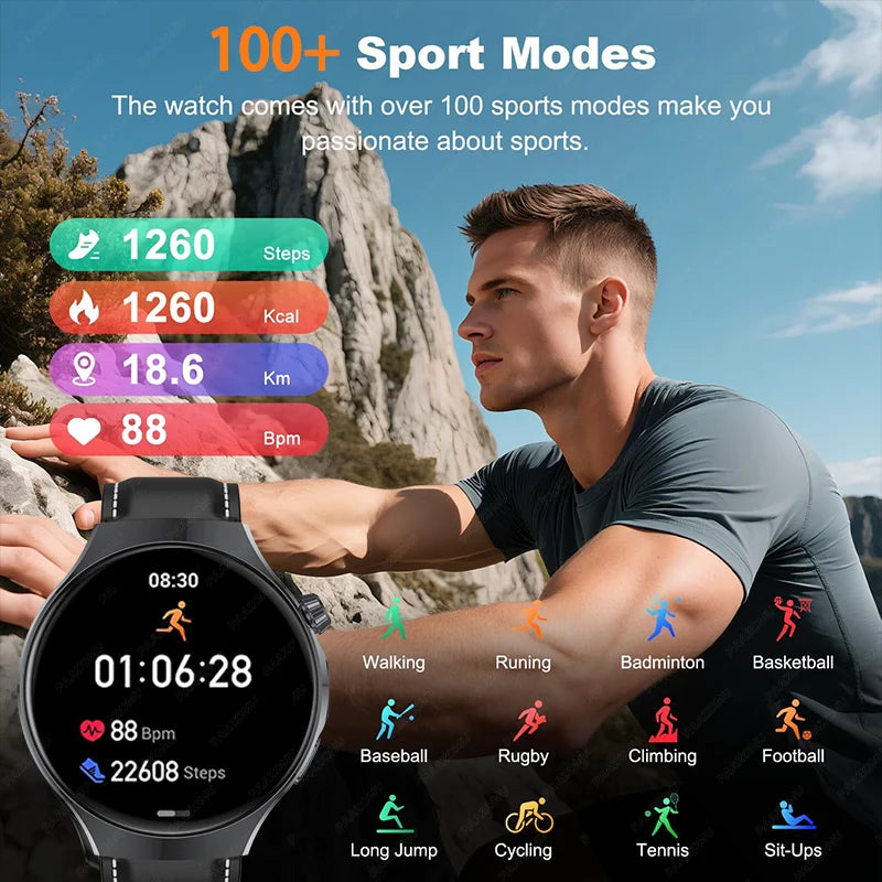 The new 2026 smartwatch is designed with a 1.7-inch high-definition screen, specifically designed for outdoor sports shooting