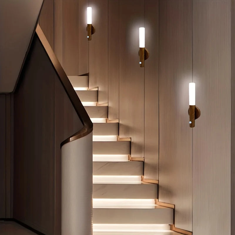 Motion Sensor Night Light — Rechargeable Magnetic Wall Lamp for Hallway, Bedroom & Stairs