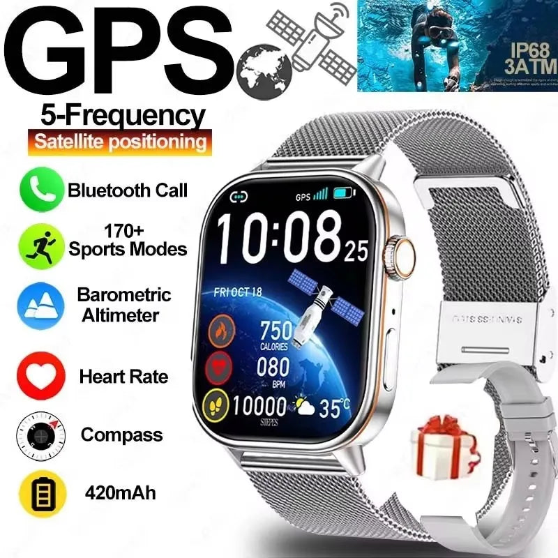 New smart watch for men and women HD AMOLED screen Heart Rate Bluetooth Call GPS tracking IP67 waterproof sports smart watch