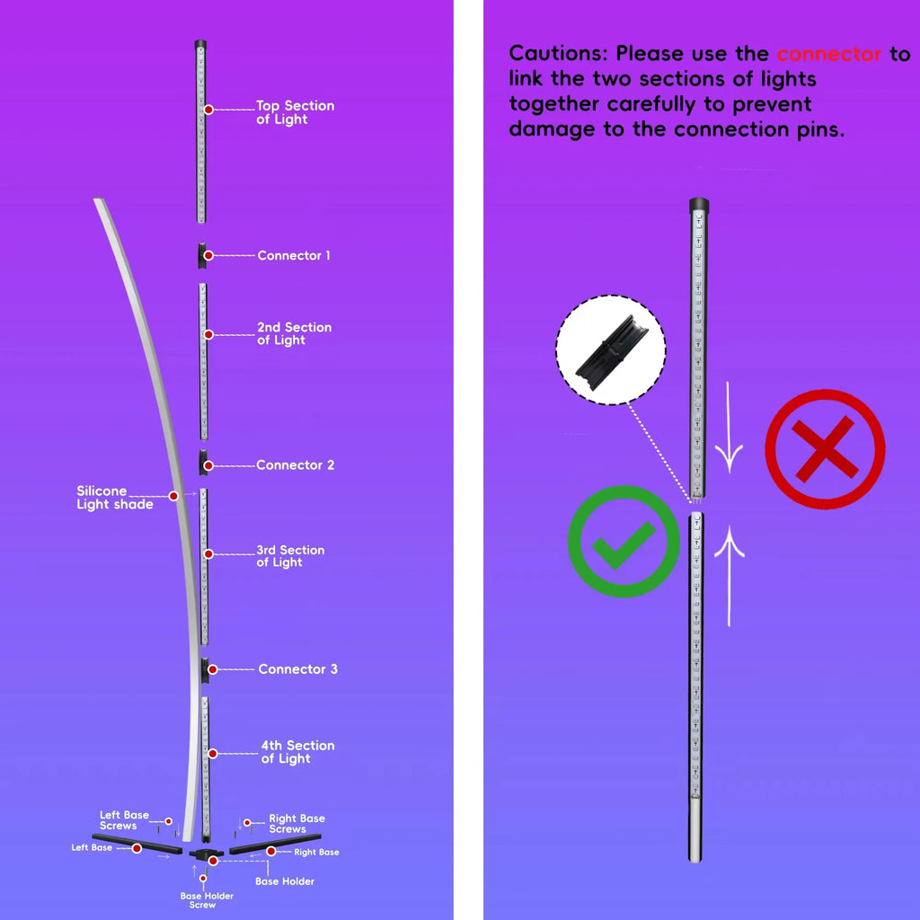 Smart RGB Floor Lamp — Music Sync, APP Control, Corner Standing Lamp for Living Room